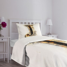 Majusclue J Burning Bedspread Set