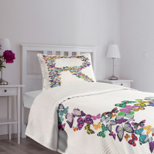 Butterfly Composition Bedspread Set