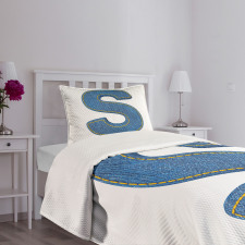 Retro Denim Concept Bedspread Set