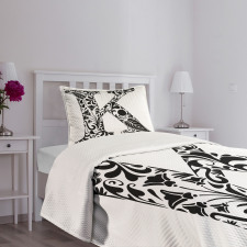 Black Silhouettes Art Bedspread Set