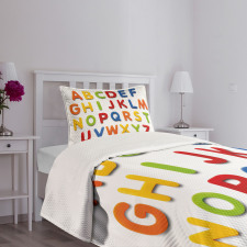 Multicolor Education Bedspread Set