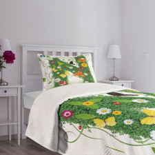 Daisy Butterfly Garden Bedspread Set