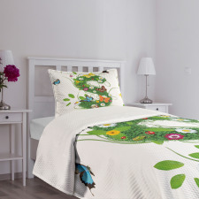 Healthy Green Leaves S Bedspread Set