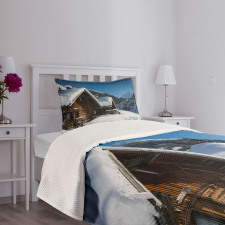 Houses Austria Mountains Bedspread Set