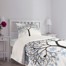 Tree with Snowflakes Bedspread Set