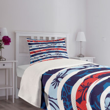 Tropical Hibiscus Beach Bedspread Set