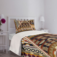 Geometrical Folkloric Bedspread Set