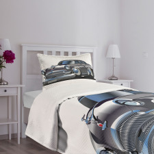 Retro Design Asymmetric Bedspread Set