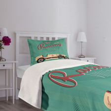 Vintage Style Automobile Bedspread Set