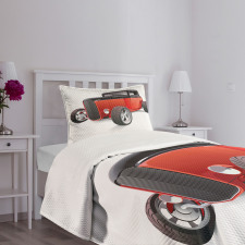 Nostalgic American Wheels Bedspread Set