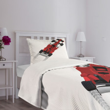 Formula Car on Speedway Bedspread Set