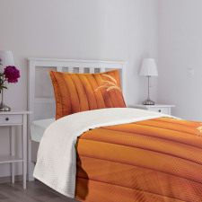 Wheat Spikes Wood Plank Bedspread Set