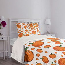 Halloween Plump Pumpkin Bedspread Set