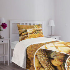Wheat Stages Collage Bedspread Set