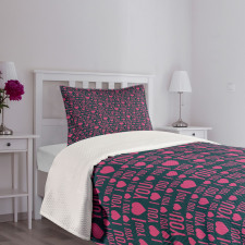 Romance Pattern Heart Bedspread Set