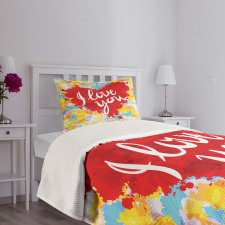 Brushstroke Message Bedspread Set