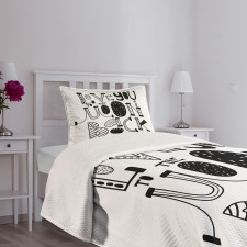 Modern Graphic Love Bedspread Set