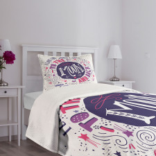 Colorful Love Bedspread Set