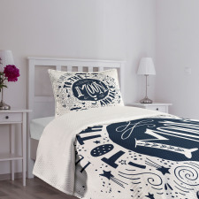 Happy Words Comet Bedspread Set