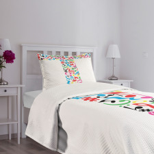 Uppercase Musical Art Bedspread Set