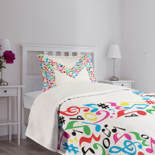 Notes Music Capital M Bedspread Set