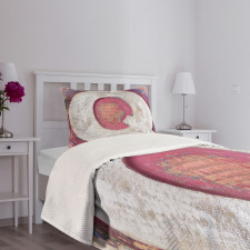 Wooden Writing Bedspread Set