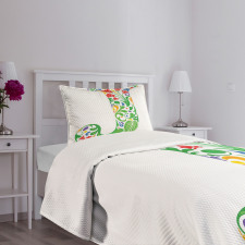 Initials Tropic Flower Bedspread Set