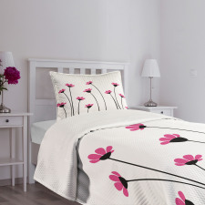 Pink Daisy Blossoms Bedspread Set