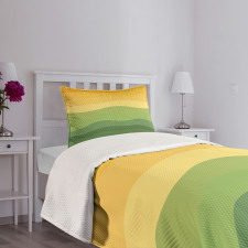 Wavy Lines Waves Earth Bedspread Set