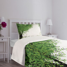 Tree Grass Summer Bedspread Set