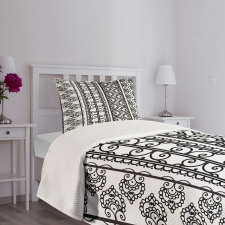 Swirls and Leaf Art Bedspread Set