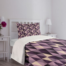 Abstract Style Triangles Bedspread Set