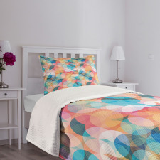 Pastel Mosaic Circles Bedspread Set