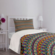 Lines Half Circles Bedspread Set