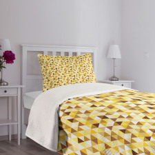 Funky Vivid Triangles Bedspread Set