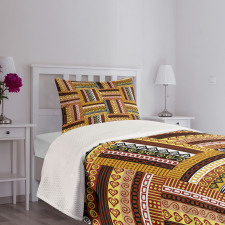 Oriental Motifs Bedspread Set