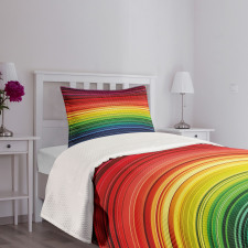 Rainbow Stripes Neon Bedspread Set