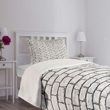 Retro Brick Wall Bedspread Set