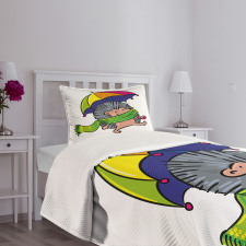 Smiling Animal Spikes Bedspread Set