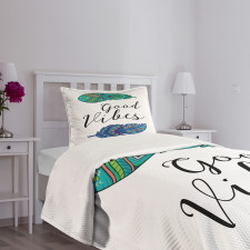 Boho Feathers Bedspread Set