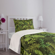 Evergreen Christmas Tree Bedspread Set