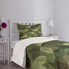 Geometric Fractal Camo Bedspread Set