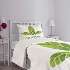 Eco Concept Green Leaves Bedspread Set