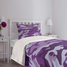 Purple Toned Waves Bedspread Set