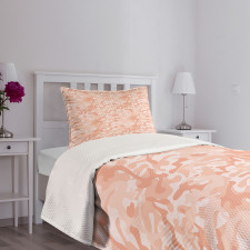 Soft Peach Tones Bedspread Set