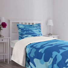 Aquatic Abstract Bedspread Set