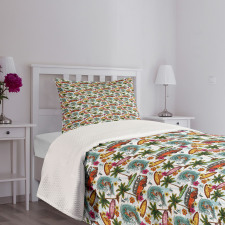 Suft Hawaii Tropical Bedspread Set