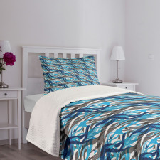 Modern Art Stripes Bedspread Set