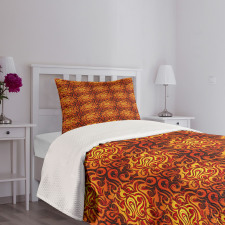 Floral Surreal Curves Bedspread Set