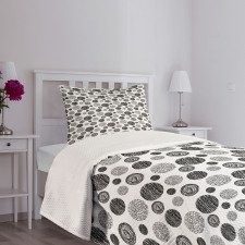 Circular Doodles Dots Bedspread Set